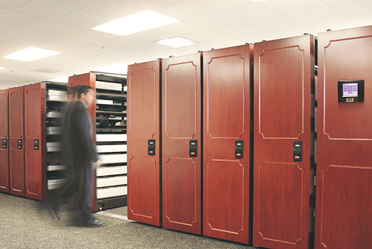 High Density Mobile Filing Storage Systems Electric